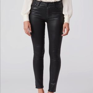 Paige Hoxton Ankle Black Fog Luxe Coating Pants